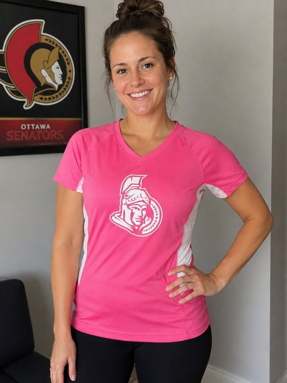 Ottawa Senators Pink NHL Performance Shirt Women's Small